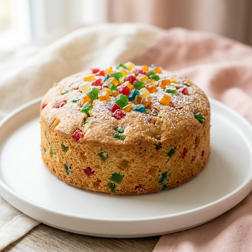Vanilla Tutti Frooti Plum Cake